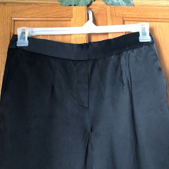 Babaton Atelier Pleated Satin Pull-On Crop Ankle Trousers - 6 - Picture 3 of 13